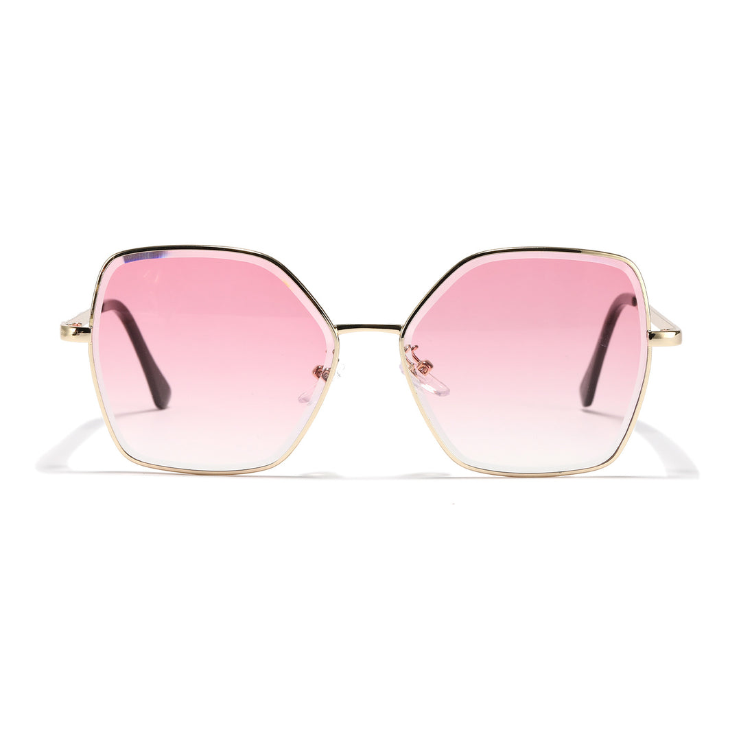 Women geometric sunglasses with fashionable gold frame Kalsten