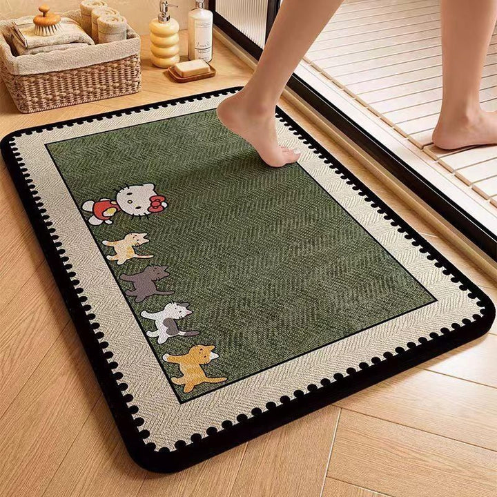 Cute Animal-Themed Plush Bath Mat