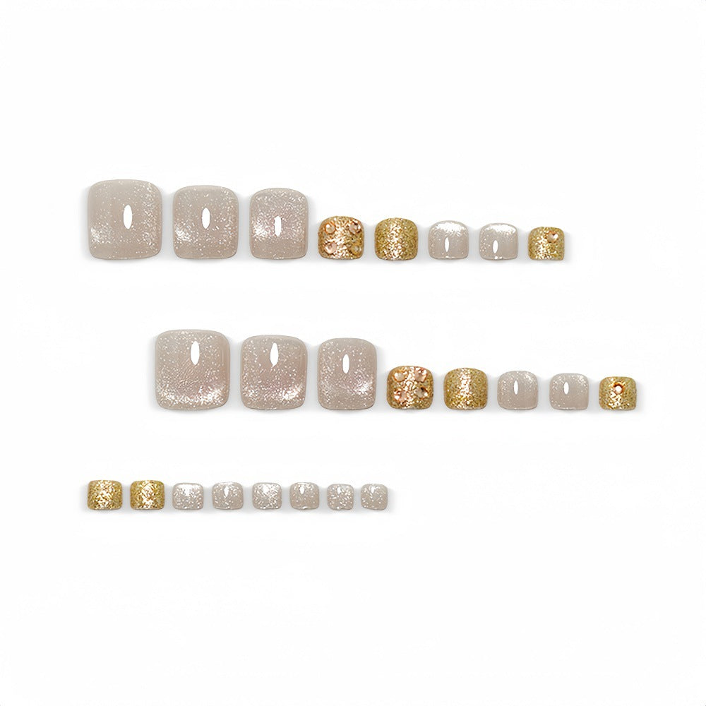 Artificial nails with elegant glitter effect Kalsten