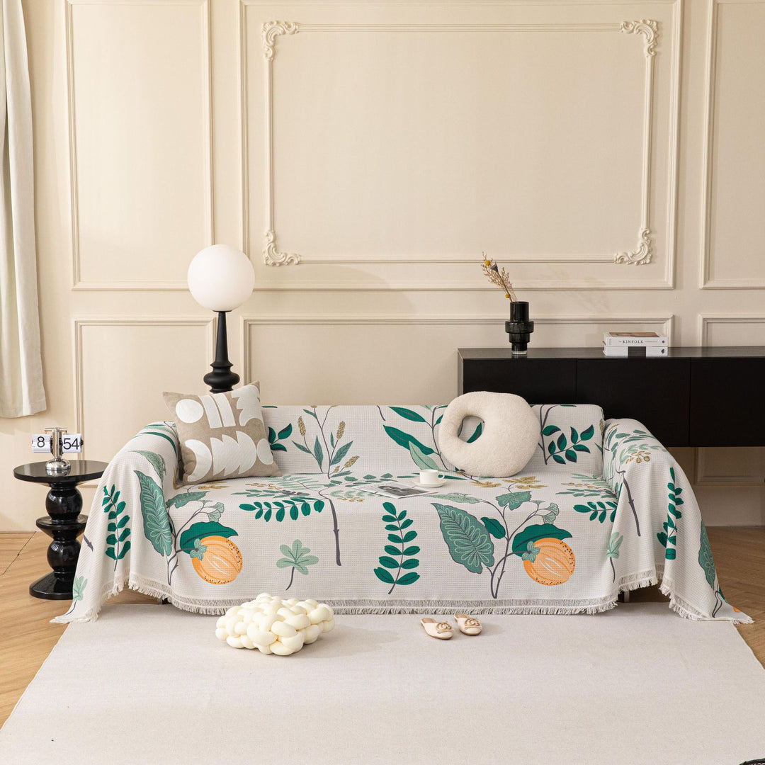 Decorative Botanical Print Throw Blanket