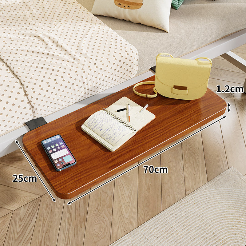 Clamp-On Floating Bedside Shelf with Bamboo Top and Slim Profile