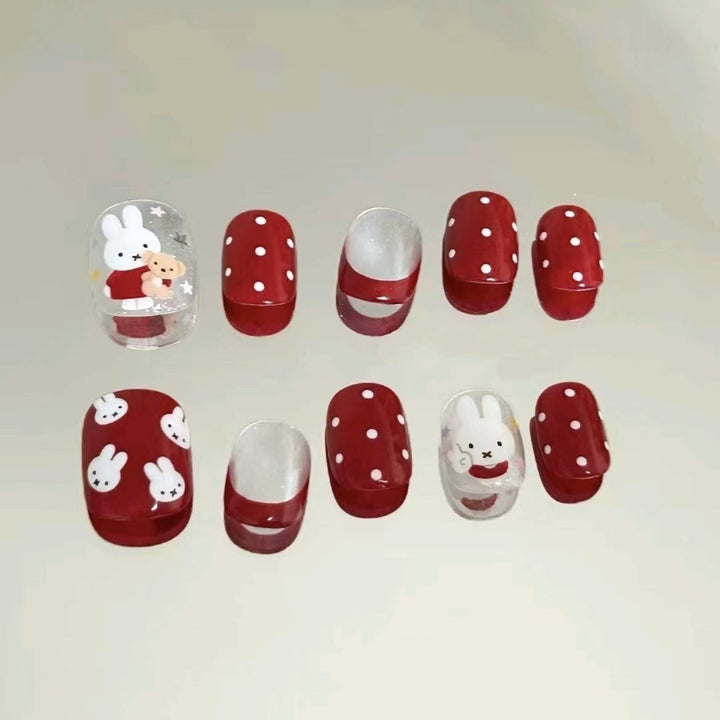 Whimsical Character Press-On Nail Art Set Kalsten