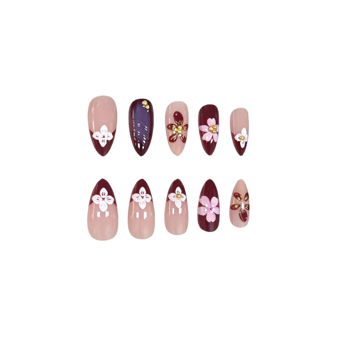 Decorative Floral Acrylic Nail Enhancements Kalsten 1789915431