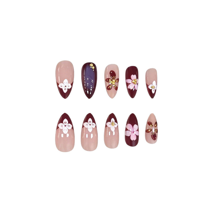 Decorative Floral Acrylic Nail Enhancements Kalsten 1789915431