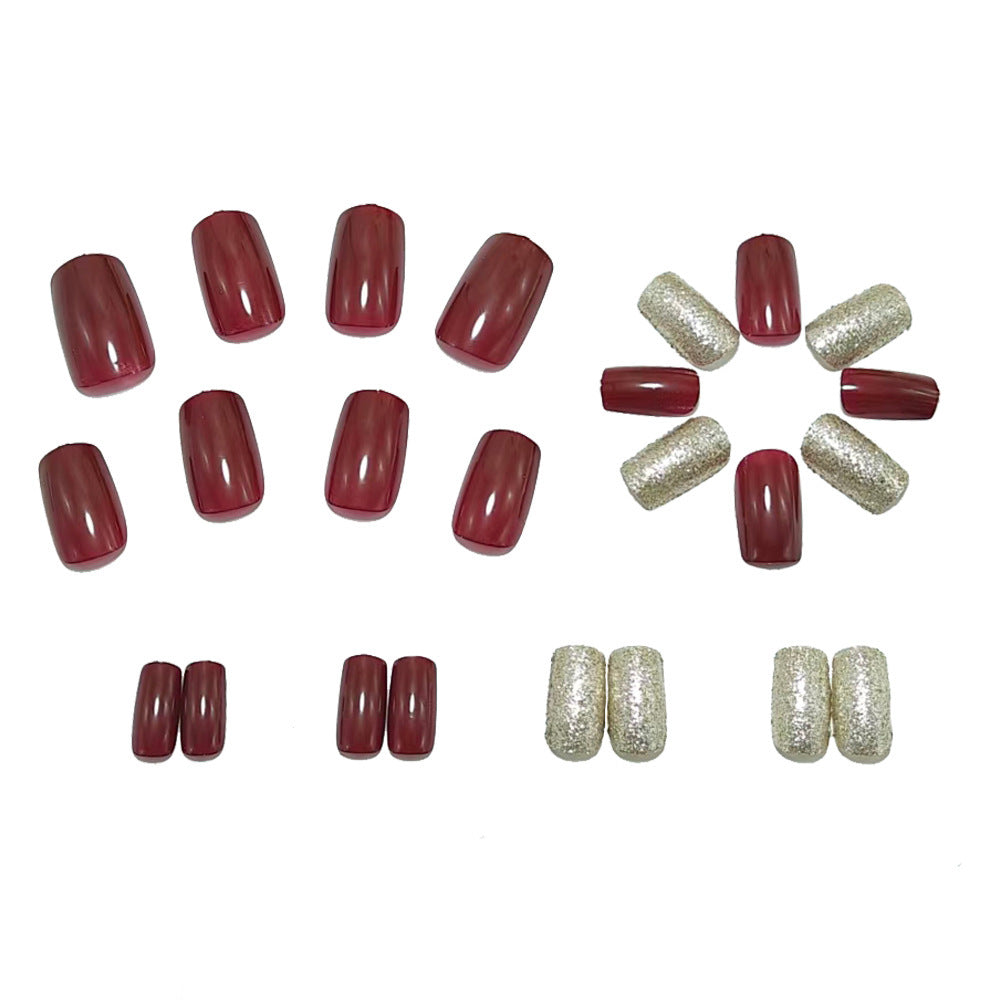 Artificial nails with high-gloss finish and glitter accents Kalsten