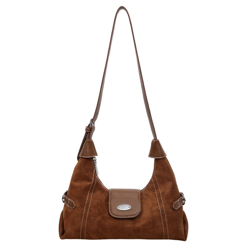 Stylish Suede Shoulder Bag Kalsten