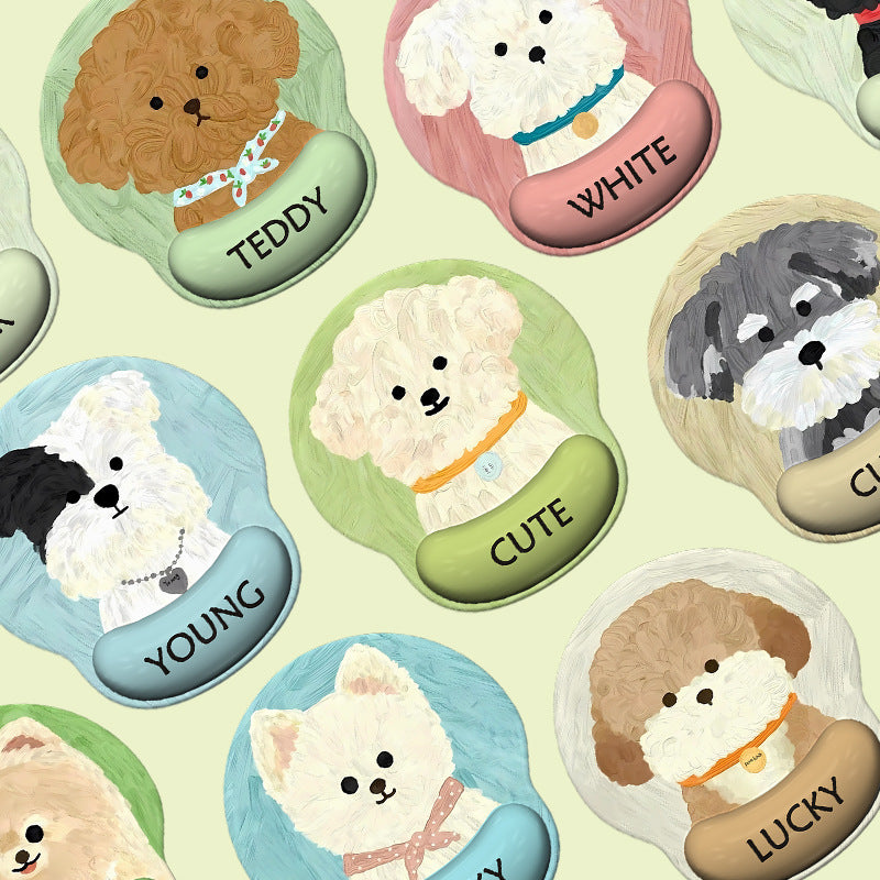 Decorative Dog-Themed Desk Mat