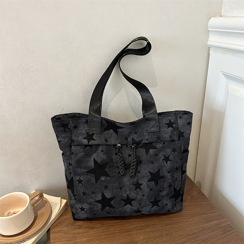 Stylish Star-Patterned Tote Bag