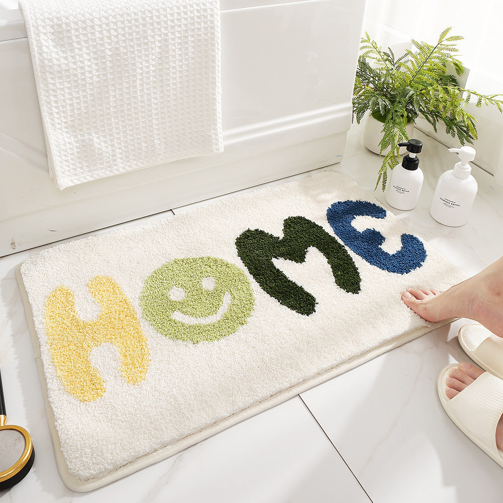 Whimsical Rainbow Bath Mat