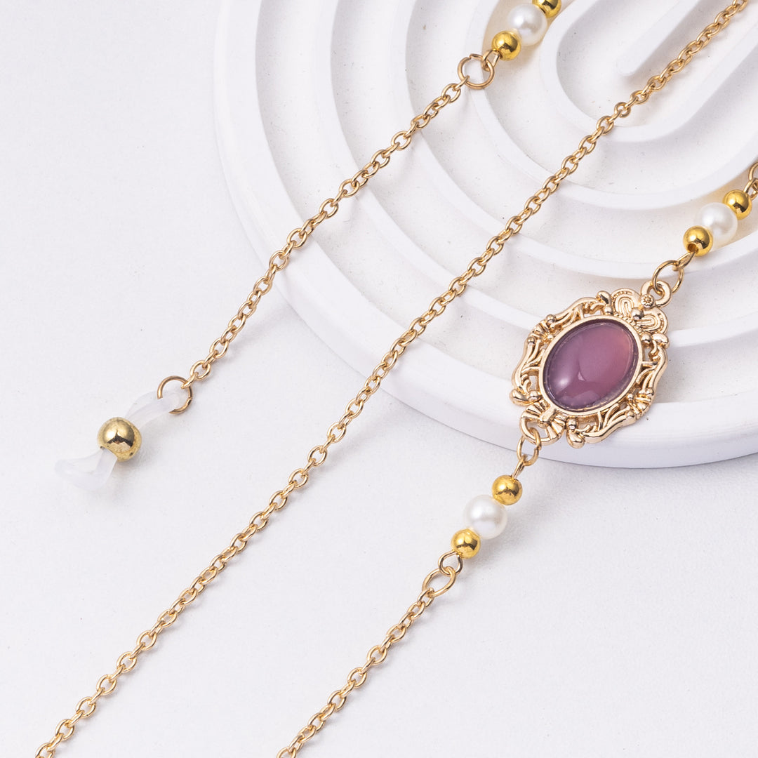 Elegant Eyewear Chain with Decorative Gemstones Kalsten