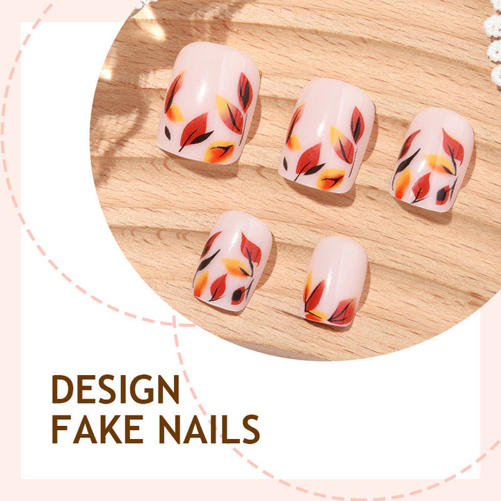 Artificial nail set with autumn leaf shapes Kalsten
