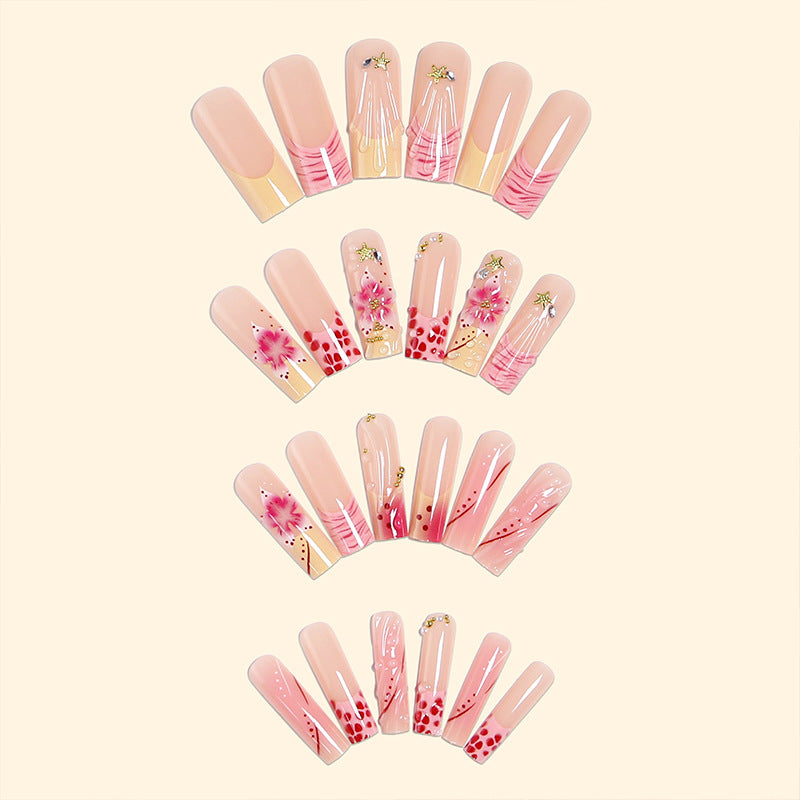 Artistic Nail Tips with Botanical Design Kalsten