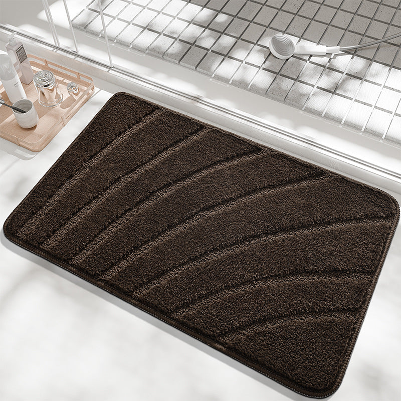 Plush Wave Pattern Bath Mat Kalsten