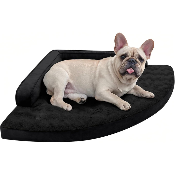 Crescent-Shaped Orthopedic Dog Bed