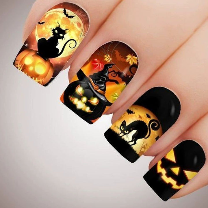 Artistic Halloween Themed Nail Art Kalsten