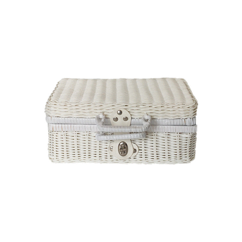 Vintage Wicker Storage Trunk Kalsten