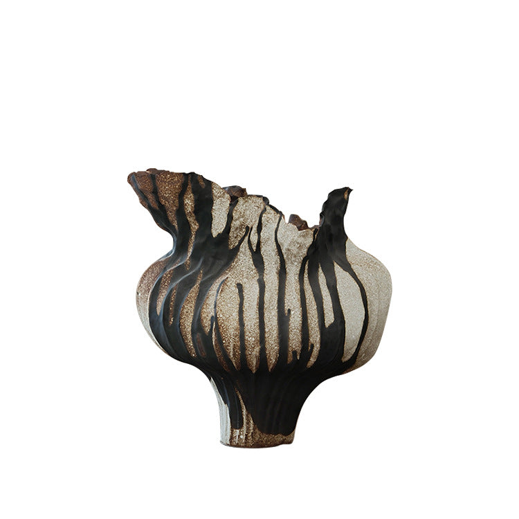 Artistic Textured Ceramic Flower Vase