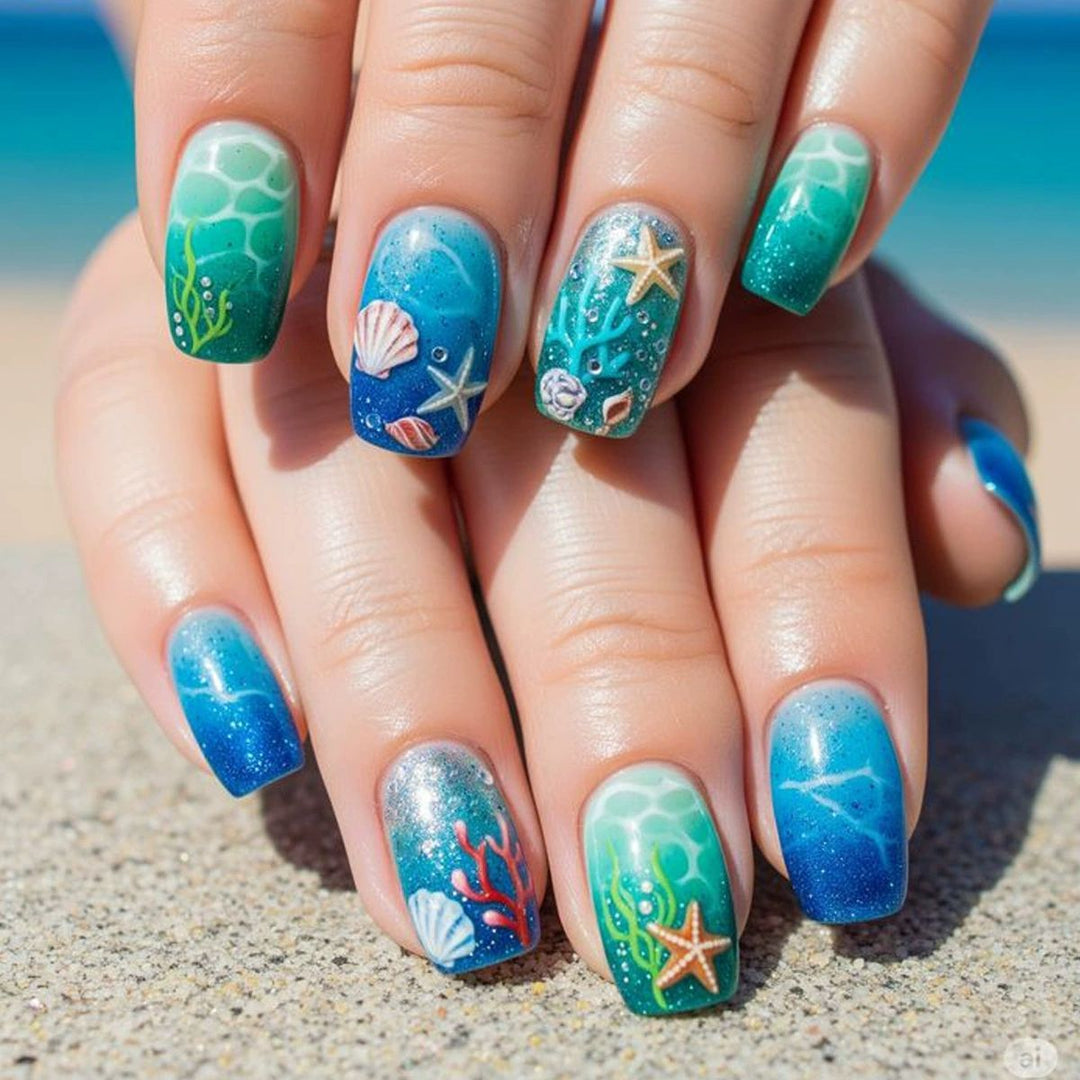 Nautical Themed Nail Art Kalsten