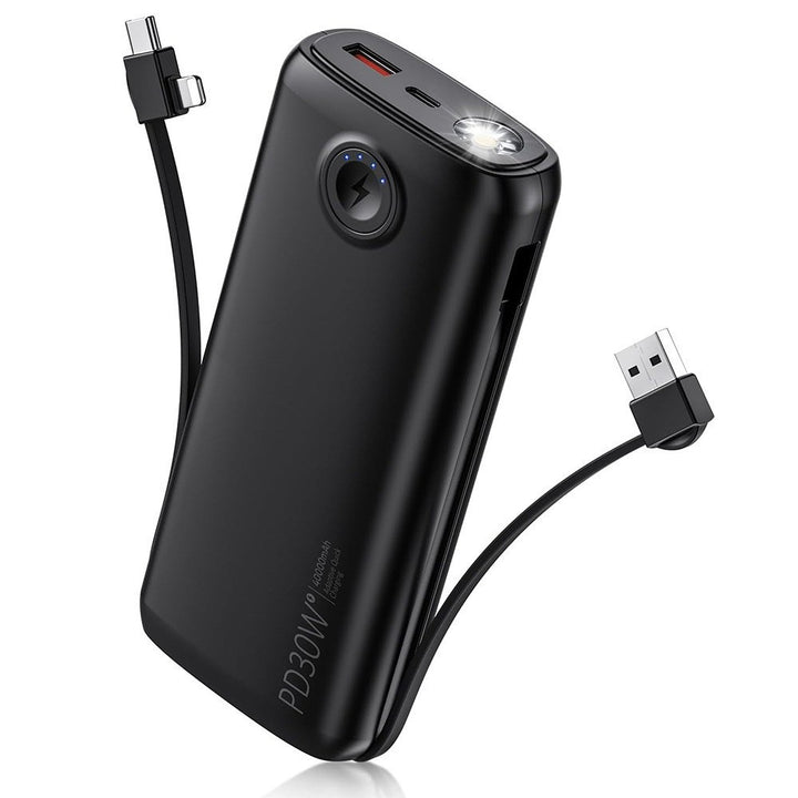Portable power bank with digital charging display and LED lamp Kalsten