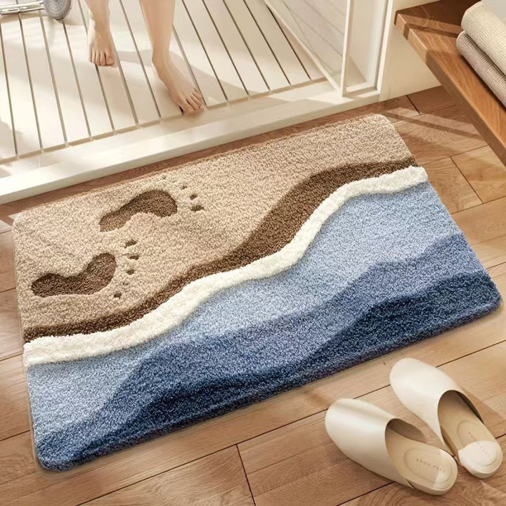 Plush Cat Theme Bath Mat