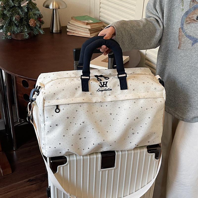 Stylish Star-Patterned Weekend Duffle Bag