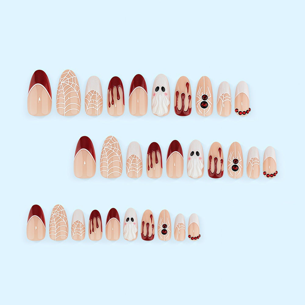 Halloween Artificial Nails with Creepy Design Kalsten