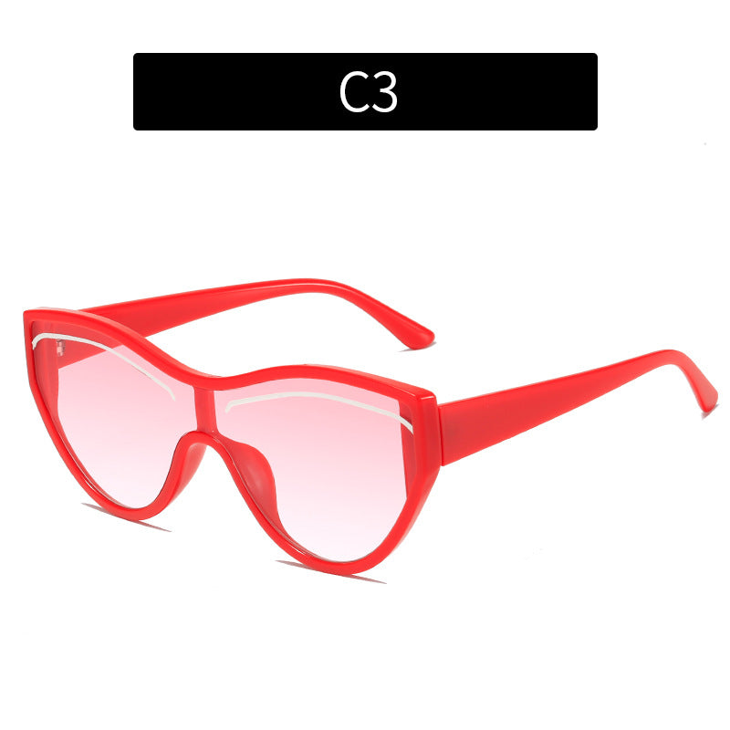Futuristic Geometric Shield Sunglasses  1787664419
