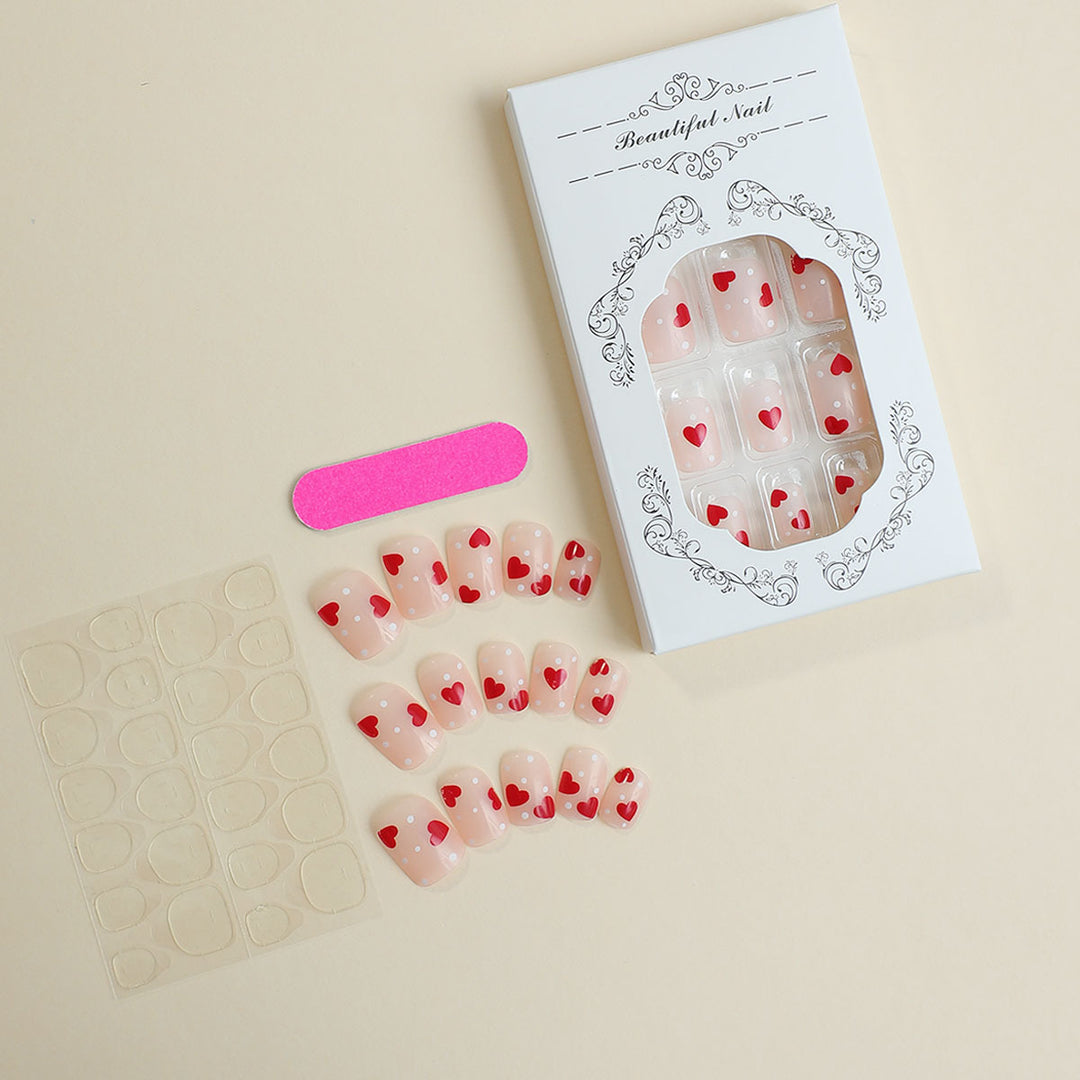 Artistic Heart Embellished Press-On Nails kalsten