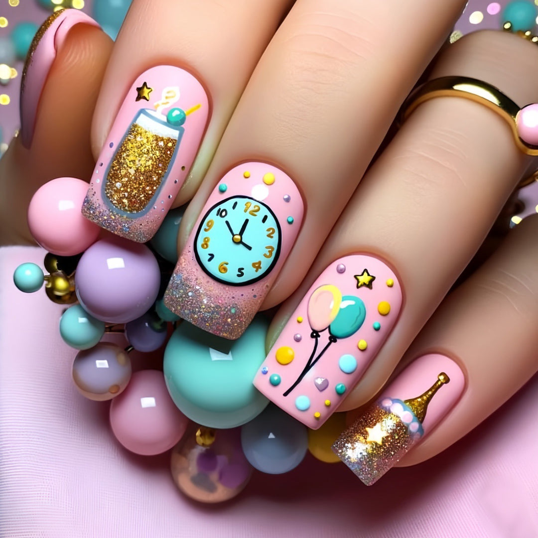 Festive Celebration Press-On Nail Art Kalsten