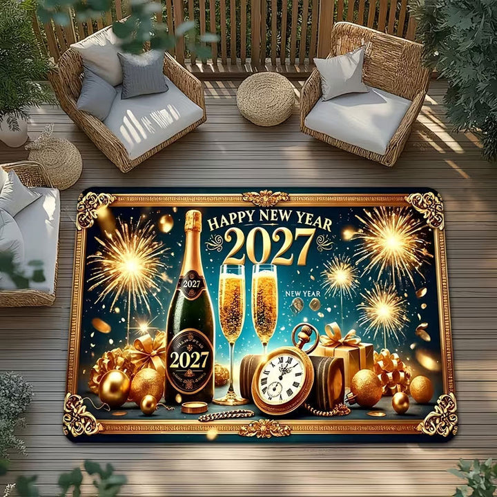 New Year Celebration Welcome Mat Kalsten
