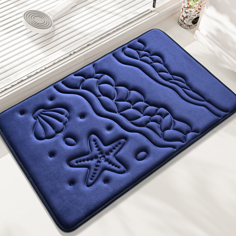 Coastal-Themed Memory Foam Bath Mat Kalsten