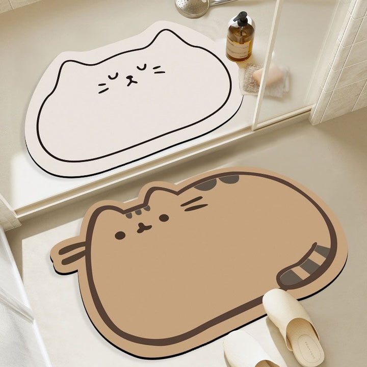 Fun Cat-Shaped Decorative Bath Mat