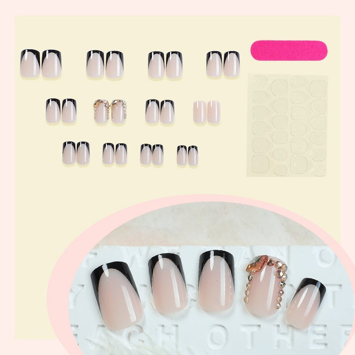 Nail set with an elegant gradient and glitter accents Kalsten
