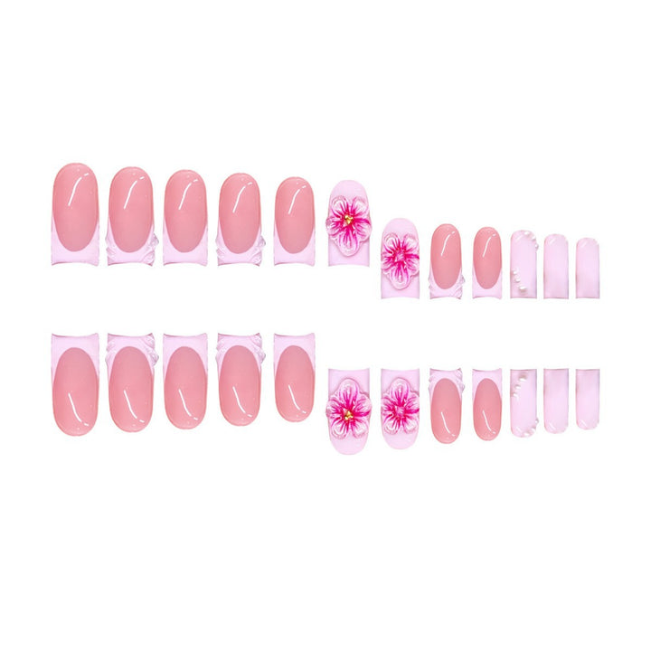 Premium 3D Floral Press-On Nail Art Kalsten