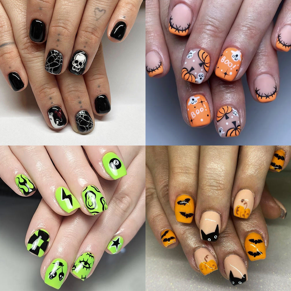 Halloween-Themed Decorative Press-On Nail Art Set Kalsten