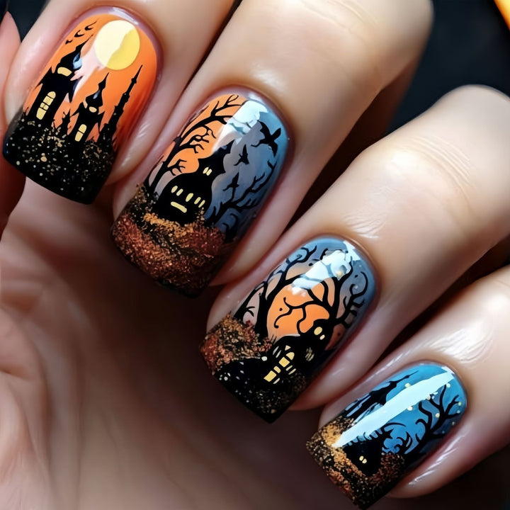 Artistic Halloween Themed Nail Art Kalsten