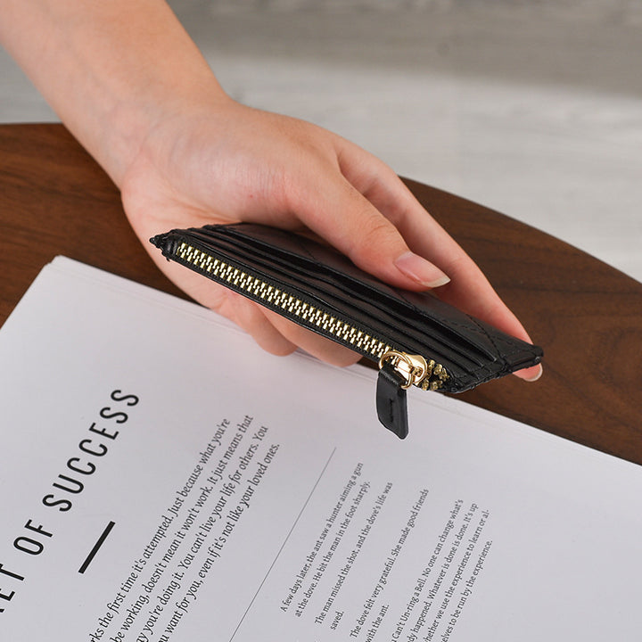 Quilted Leather Card Holder Kalsten