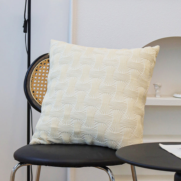 Decorative sofa cushion cover with relief-style textured pattern Kalsten