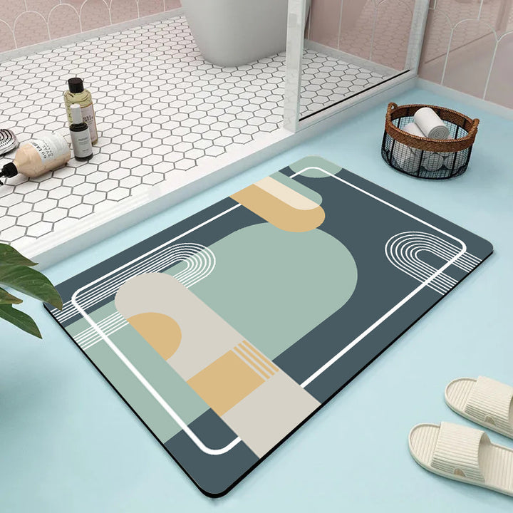 Modern Geometric Pattern Bath Mat