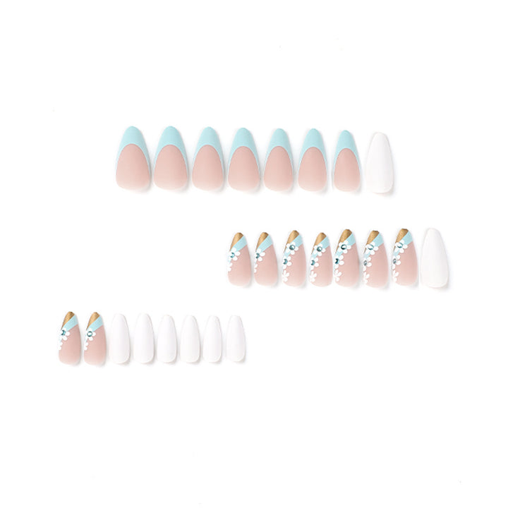 Artful Nail Extensions with Elegant Floral Designs Kalsten