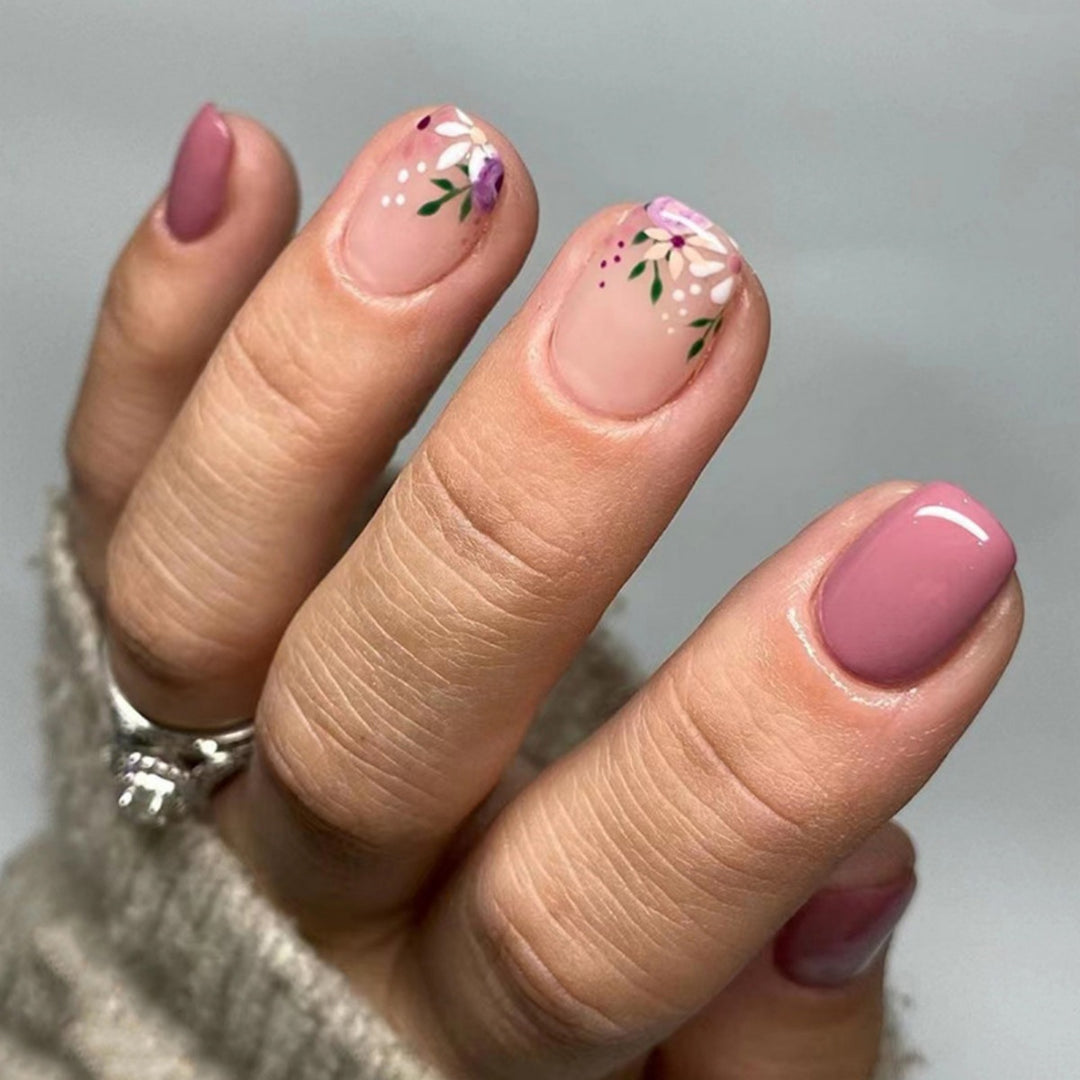 Artistic Floral Design Press-On Nails Kalsten