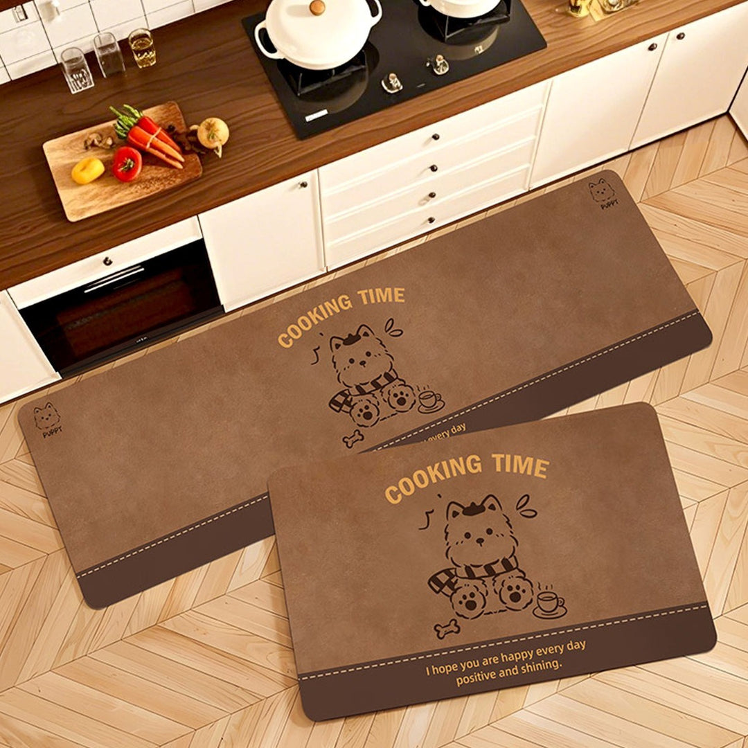 Whimsical Cooking-Themed Kitchen Mat