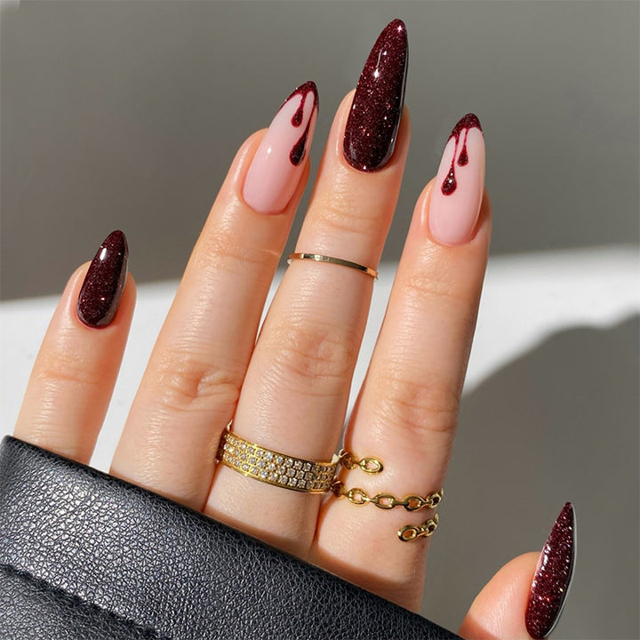 Glamorous Glittery Press-On Nail Set Kalsten