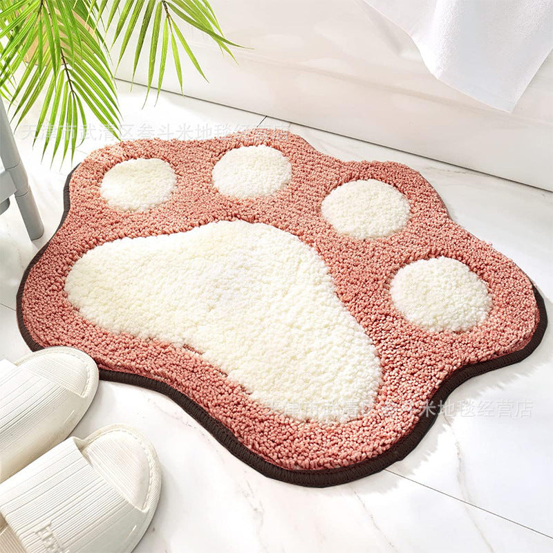 Cute Animal Paw Shaped Bath Mat