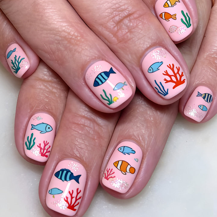Playful Ocean-Themed Nail Art Kalsten