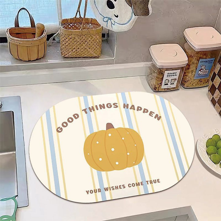 Playful Banana-Themed Kitchen Mat