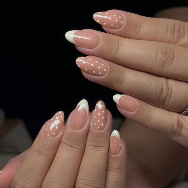 Artistic French Tip Press-On Nail Set Kalsten