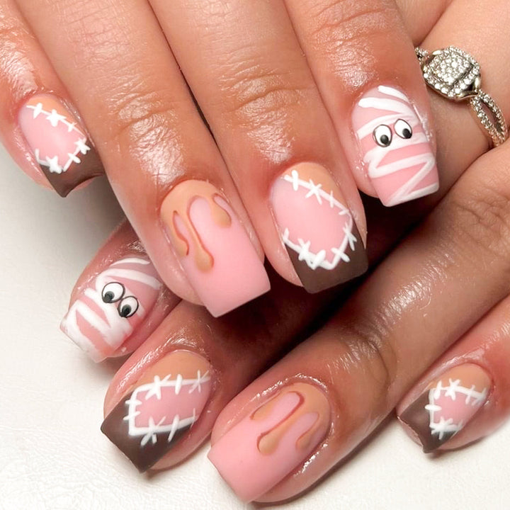 Artificial nail set with creative Halloween design Kalsten
