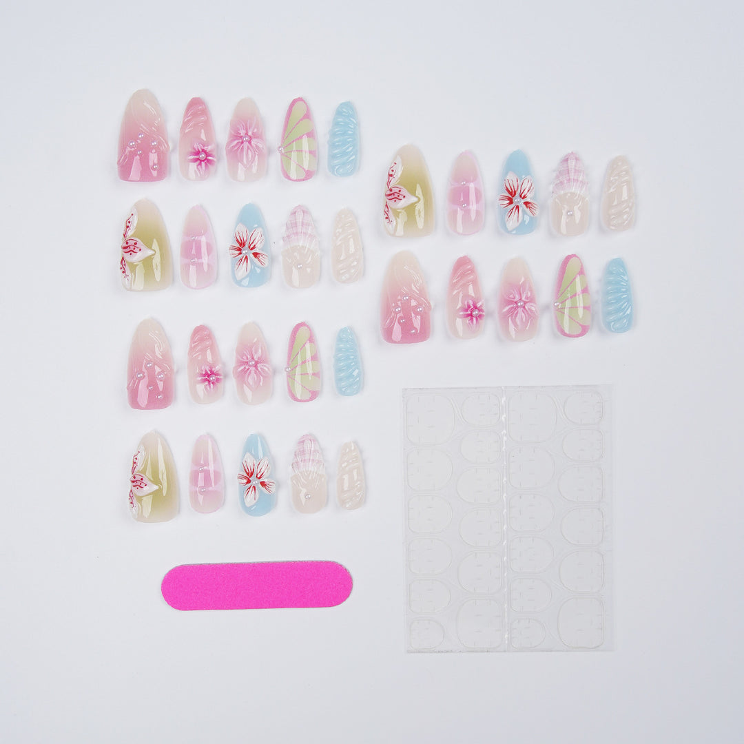 Artificial Flowers Nail Set Kalsten