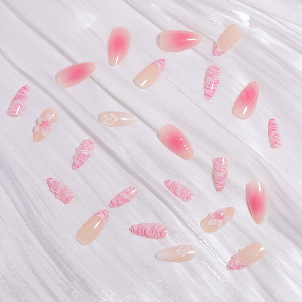 Glamorous Floral Ombre Press-On Nails Kalsten